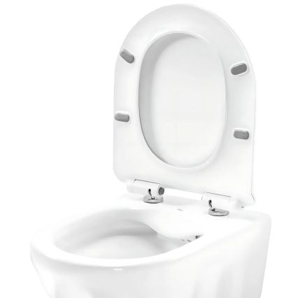 REA-C1652 - Fali WC GUSTAVO RIMLESS ülőkefével, kerámia/fehér