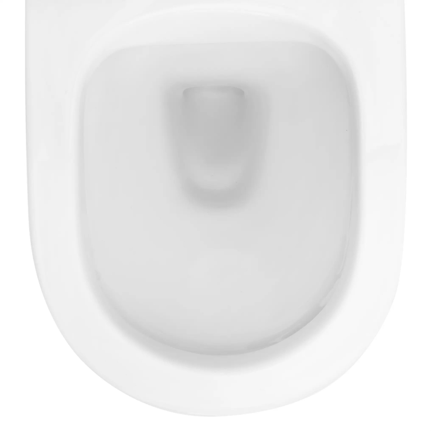 REA-C2760 - Falra szerelhető WC-ülőkével CARLO FLAT MINI RIMLESS kerámia/fényes fehér