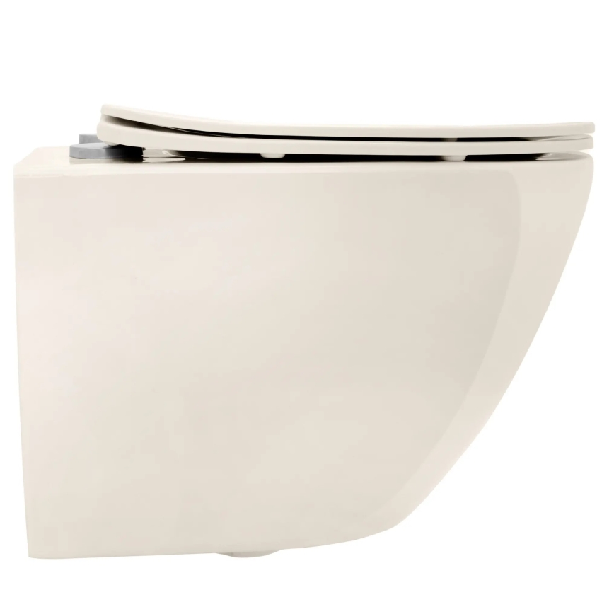 REA-C5500 - CARLO MINI TORNADO RIMLESS fali WC ülőkével kerámia/krémszínű