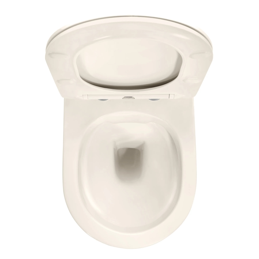REA-C5500 - CARLO MINI TORNADO RIMLESS fali WC ülőkével kerámia/krémszínű
