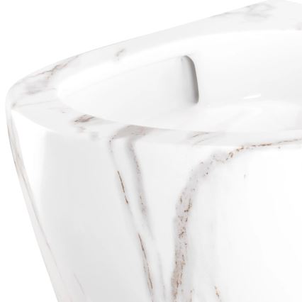 REA-C6390 - Fali WC ülőkével CARTER TORNADO RIMLESS, kerámia/kőhatású