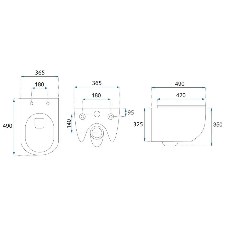 REA-C6806 - Falra szerelhető WC ülőkével CARLO MINI TORNADO RIMLESS, kerámia/fehér/arany