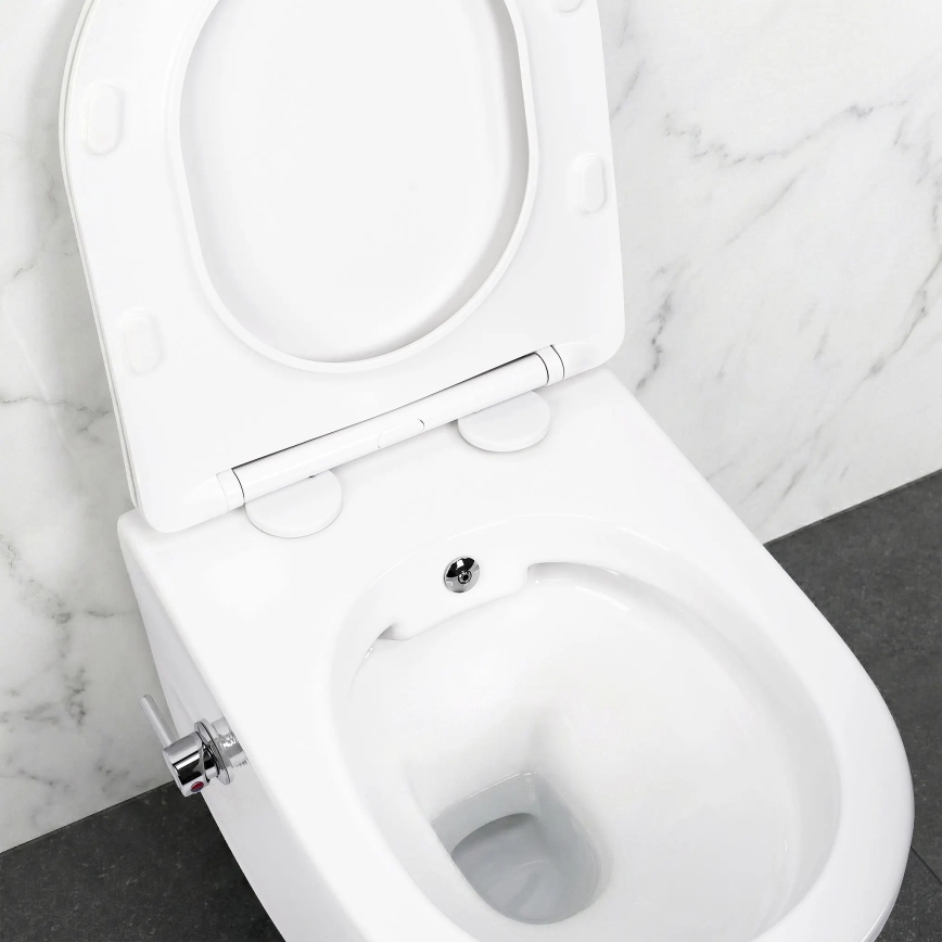 REA-C9701 - Fali WC bidé zuhannyal CARLO LUX kerámia/fehér