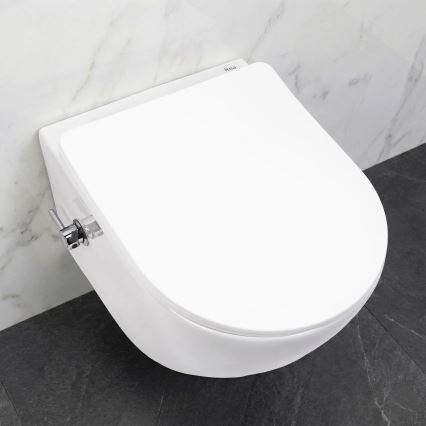 REA-C9701 - Fali WC bidé zuhannyal CARLO LUX kerámia/fehér