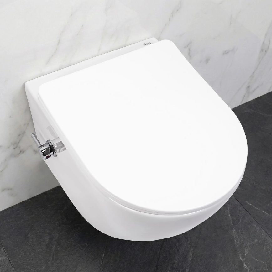 REA-C9701 - Fali WC bidé zuhannyal CARLO LUX kerámia/fehér