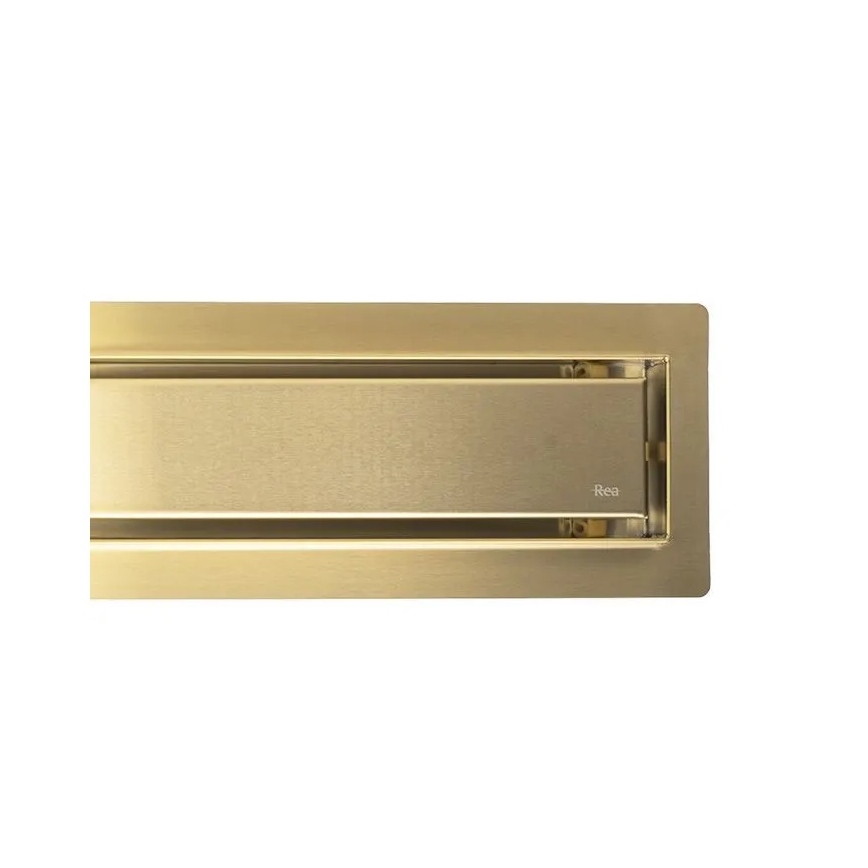 REA-G2703 - NEOX PRO 80 cm zuhanyfolyóka, rozsdamentes acél/szálcsiszolt arany