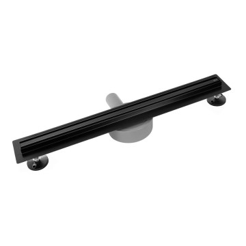 REA-G2710 - lefolyócsatorna NEOX SLIM 80 cm rozsdamentes acél/fekete