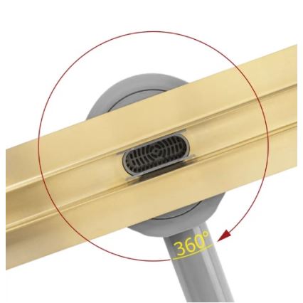 REA-G2714 - NEOX SLIM 70 cm zuhanyfolyóka, rozsdamentes acél/szálcsiszolt arany