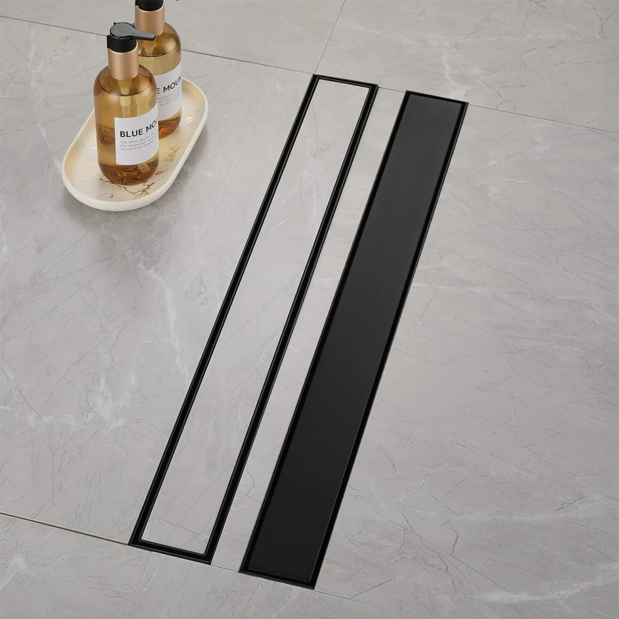 REA-G6602 - Lineáris lefolyó PURE NEOX 70 cm matt fekete