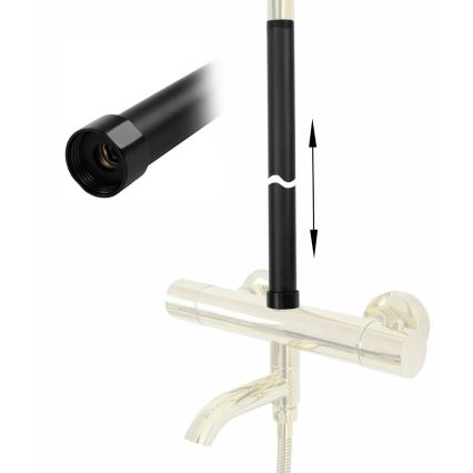 REA-K0880 - Hosszabbító rúd zuhany- és kádkészlethez, 51,5 cm, matt fekete