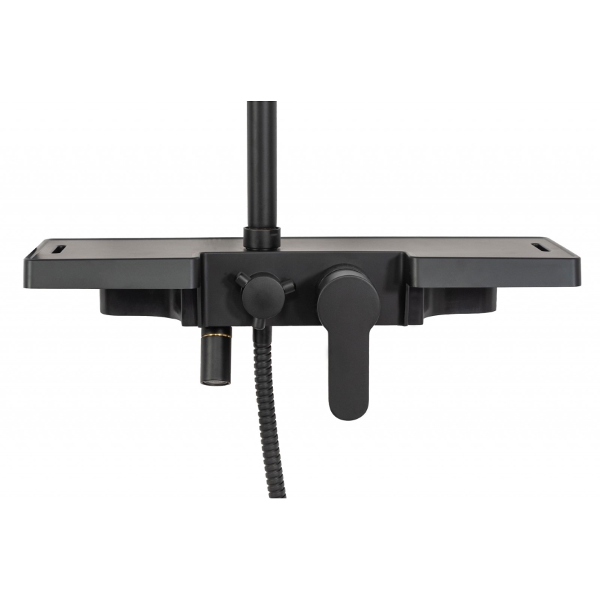 REA-P0636 - BRAVO matt fekete zuhanyszett