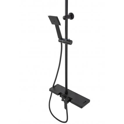 REA-P0636 - BRAVO zuhanyszett csapteleppel, matt fekete