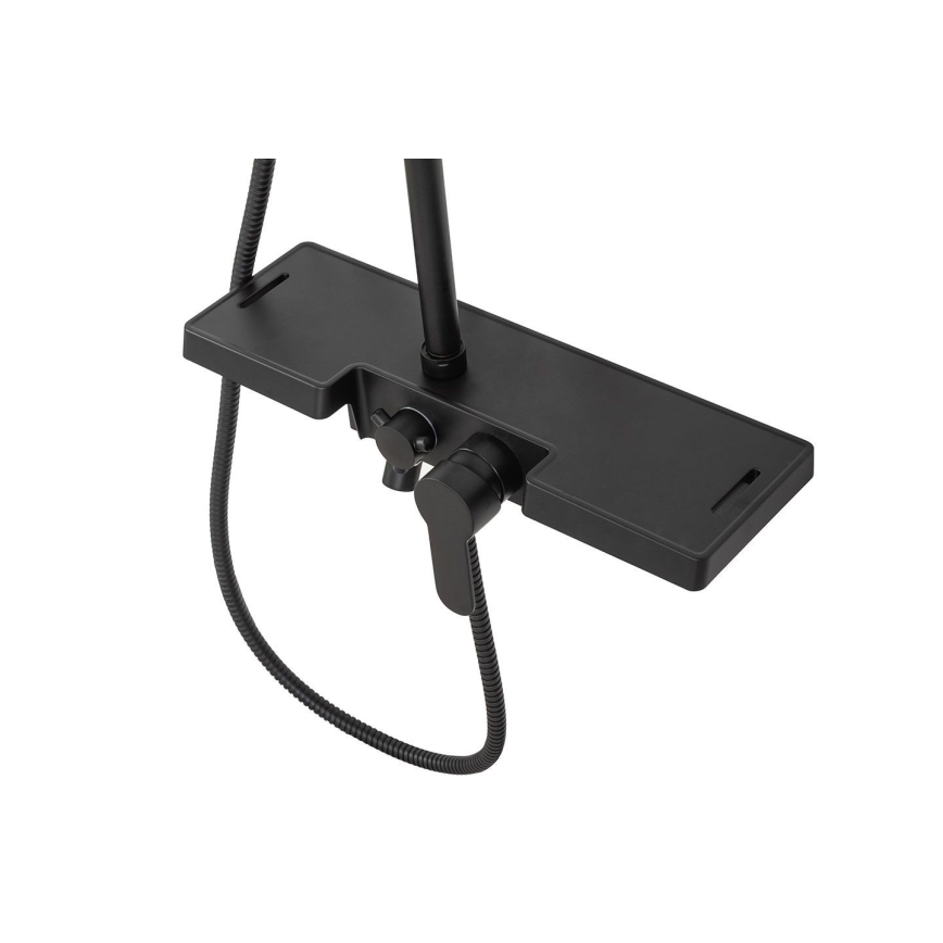 REA-P0636 - BRAVO zuhanyszett csapteleppel, matt fekete