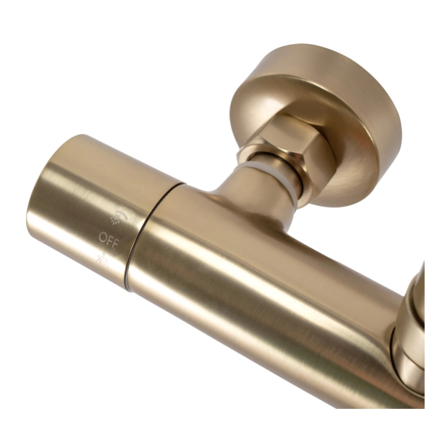 REA-P2323 - PAROT termosztátos zuhanyszett, szálcsiszolt arany kivitel