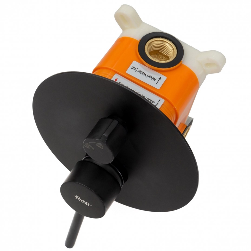 REA-P4100 - LUNGO falba süllyesztett csaptelepes zuhanyszett, fekete