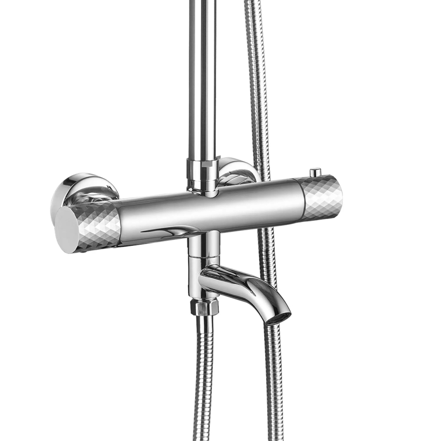 REA-P5961 - LUNGO DIAMOND termosztátos csaptelepes zuhanyszett fényes króm