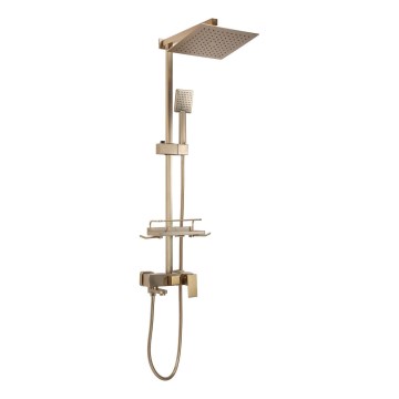 REA-P7050 - JACK csaptelepes zuhanyszett, szálcsiszolt arany