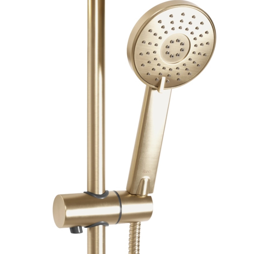 REA-P8413 - BLISS termosztátos zuhanyszett, szálcsiszolt arany