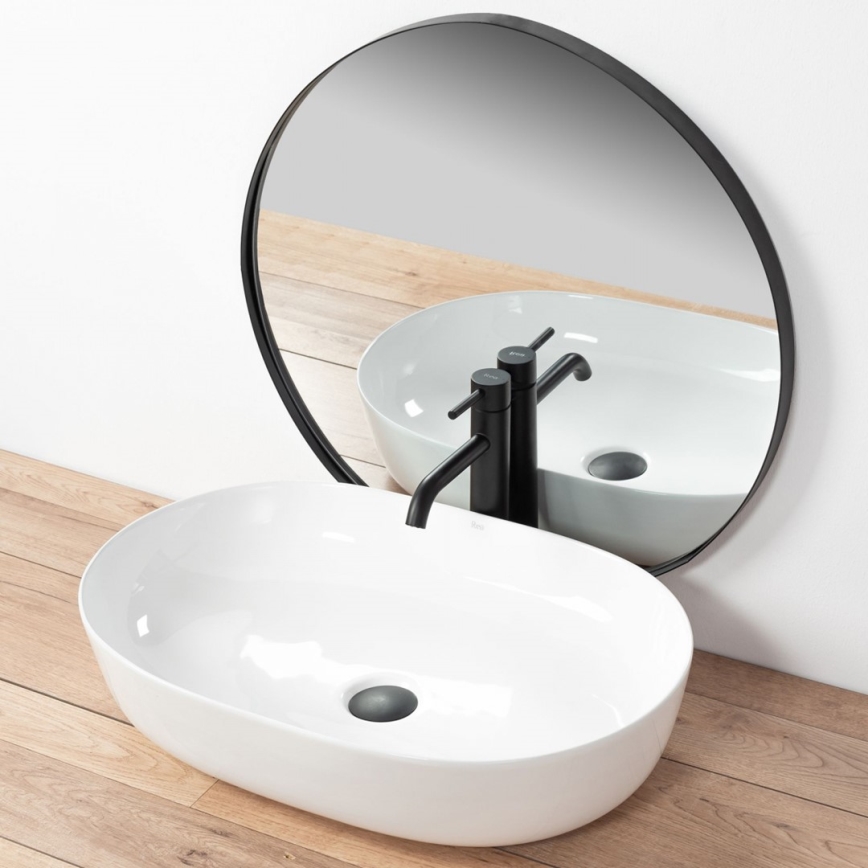 REA-U0024 - CLEO 41x60,5 cm ráültethető mosdó, kerámia/fényes fehér