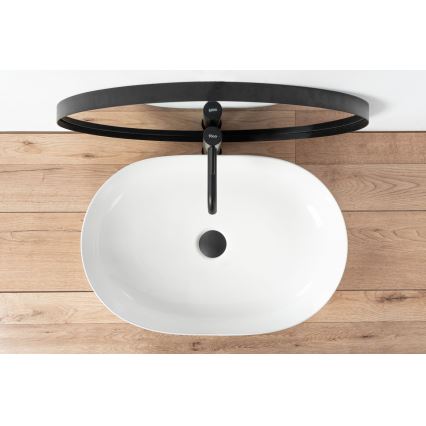 REA-U0024 - CLEO 41x60,5 cm ráültethető mosdó, kerámia/fényes fehér