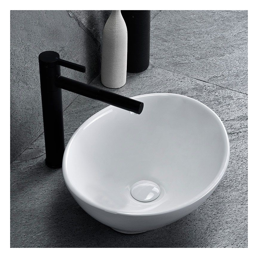 REA-U0133 - SOFIA pultba helyezhető mosdó 34,5x41 cm kerámia/fényes fehér