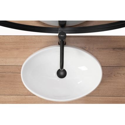 REA-U0462 - Munkalapra szerelhető mosdó LINDA 34 x 48,5 cm, kerámia/fényes fehér