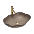 REA-U0629 - PEARL ráépített mosdó 38x50,5 cm kerámia/barna