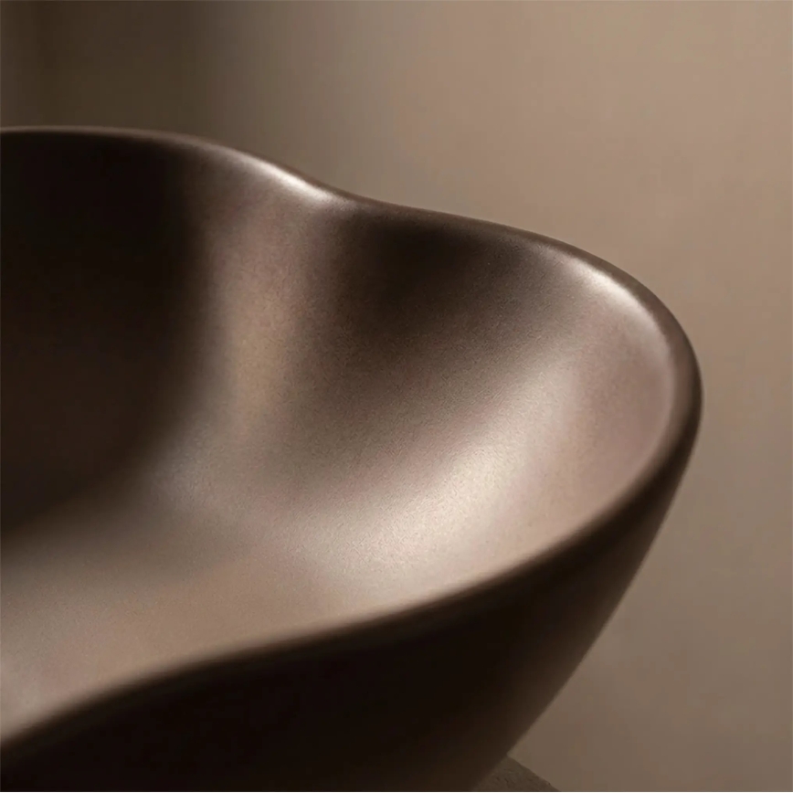 REA-U0629 - PEARL ráépített mosdó 38x50,5 cm kerámia/barna
