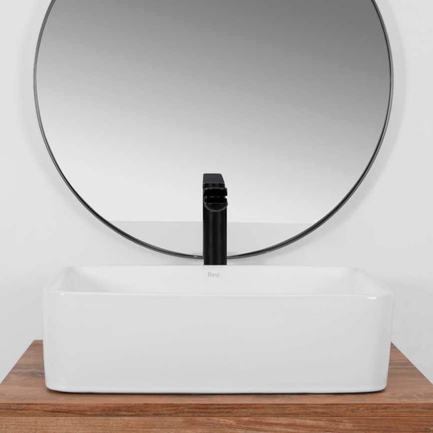 REA-U0669 - ANITA munkalapra szerelhető mosdó 37,5x48,5 cm kerámia/fényes fehér