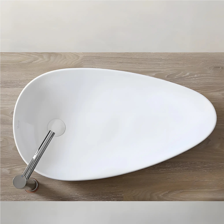 REA-U1500 - Ráültethető mosdó GRETA 42,5x77 cm kerámia/fényes fehér