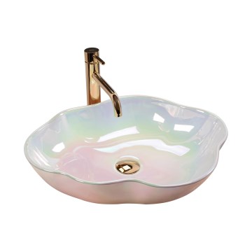 REA-U3309 - PEARL ráültethető mosdó 38x50,5 cm kerámia/többszínű