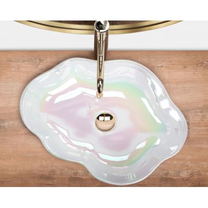 REA-U3309 - PEARL ráültethető mosdó 38x50,5 cm kerámia/többszínű