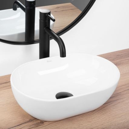 REA-U3322 - AMELIA MINI ráültethető mosdó 26x38 cm, kerámia, fényes fehér
