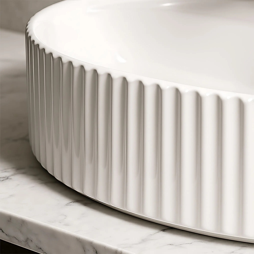 REA-U4002 - Ráépíthető mosdó MARCELA 37x60 cm kerámia/fényes fehér