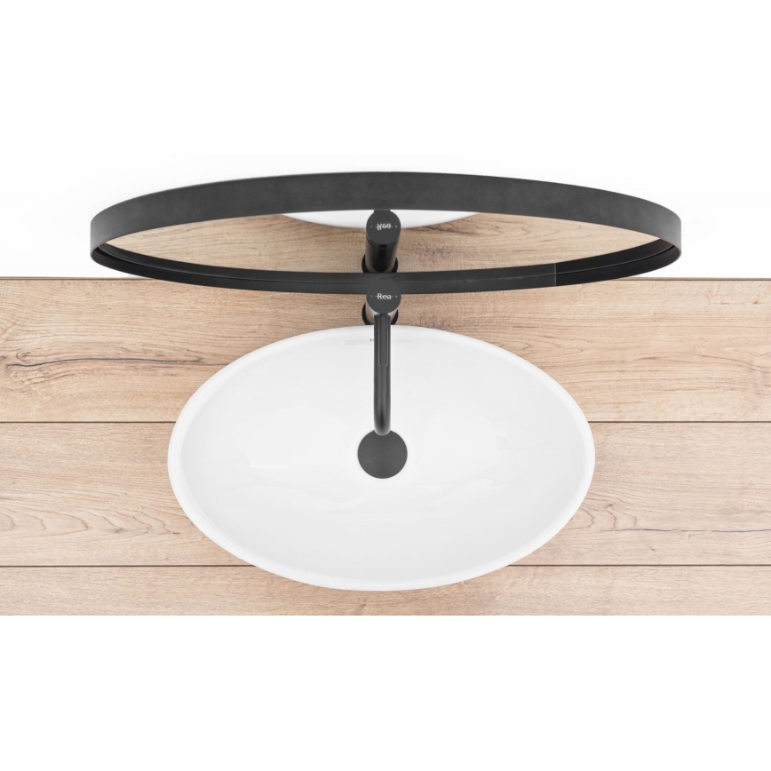 REA-U4603 - Ráültethető mosdó PAMELA 33x53 cm kerámia/fényes fehér