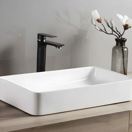 REA-U4800 - Ráépíthető mosdó DENIS 35x61,5 cm kerámia/fényes fehér
