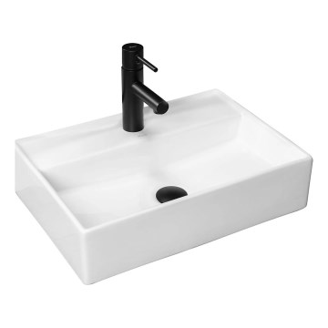 REA-U5000 - pult fölé helyezhető mosdó VALERIA 35,5x50,5 cm kerámia/fényes fehér