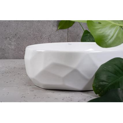 REA-U5660 - Ráépíthető mosdó MAYA 39x60 cm kerámia/fényes fehér