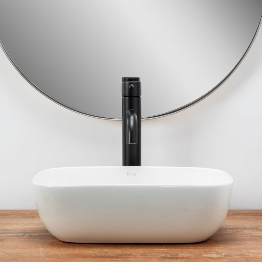 REA-U5667 - Munkalapra szerelhető mosdó BELINDA MINI 25x36 cm kerámia/fényes fehér