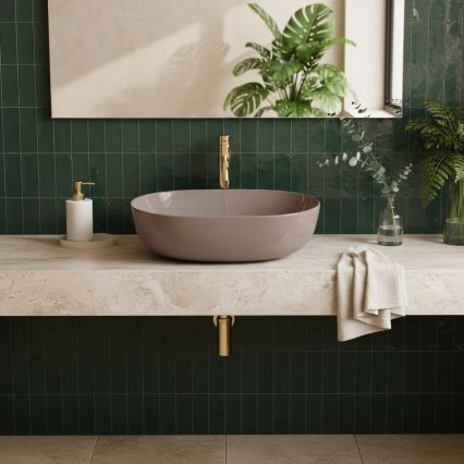 REA-U6380 - LISA ráépíthető mosdó 35x49 cm kerámia/fényes barna