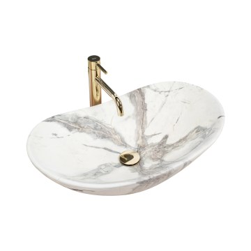 REA-U6502 - Ráépíthető mosdó ROYAL 36x60,5 cm kerámia/márvány dekor