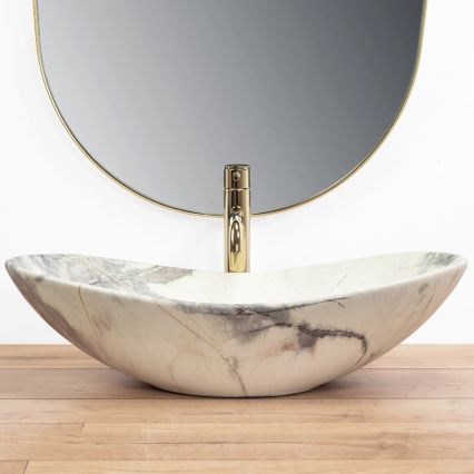 REA-U6502 - Ráépíthető mosdó ROYAL 36x60,5 cm kerámia/márvány dekor