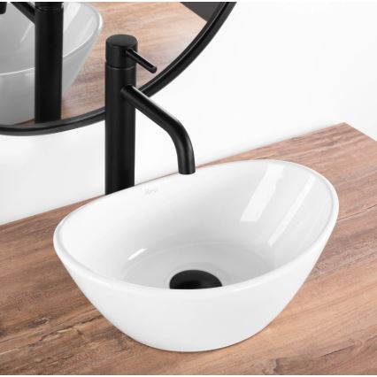 REA-U6803 - Ráépíthető mosdó KATE 24,5x36,5 cm kerámia/fényes fehér