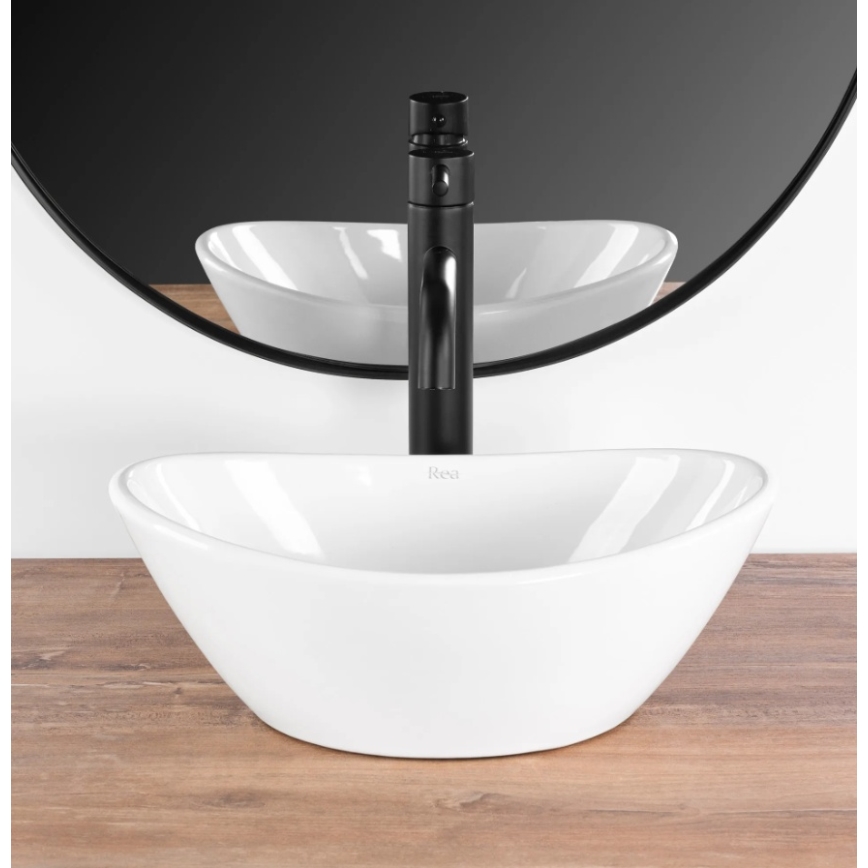 REA-U6803 - Ráépíthető mosdó KATE 24,5x36,5 cm kerámia/fényes fehér