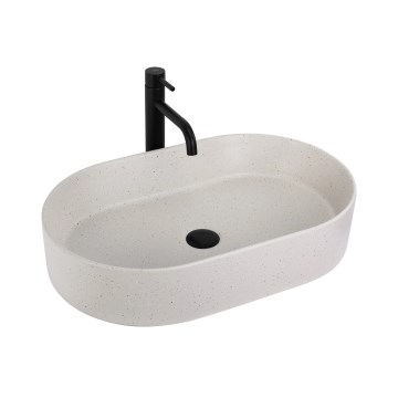 REA-U7341 - NADIA 38,5x61 cm pultfölé helyezhető mosdó, kerámia/krémszínű