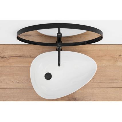 REA-U8536 - Ráültethető mosdó GRETA 39x56 cm kerámia/fényes fehér