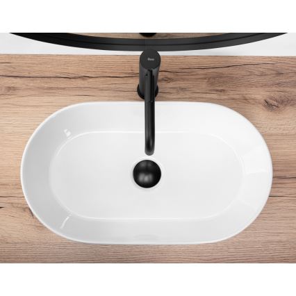 REA-U9108 - LAYLA 30x53 cm ráültethető mosdó, kerámia / fényes fehér