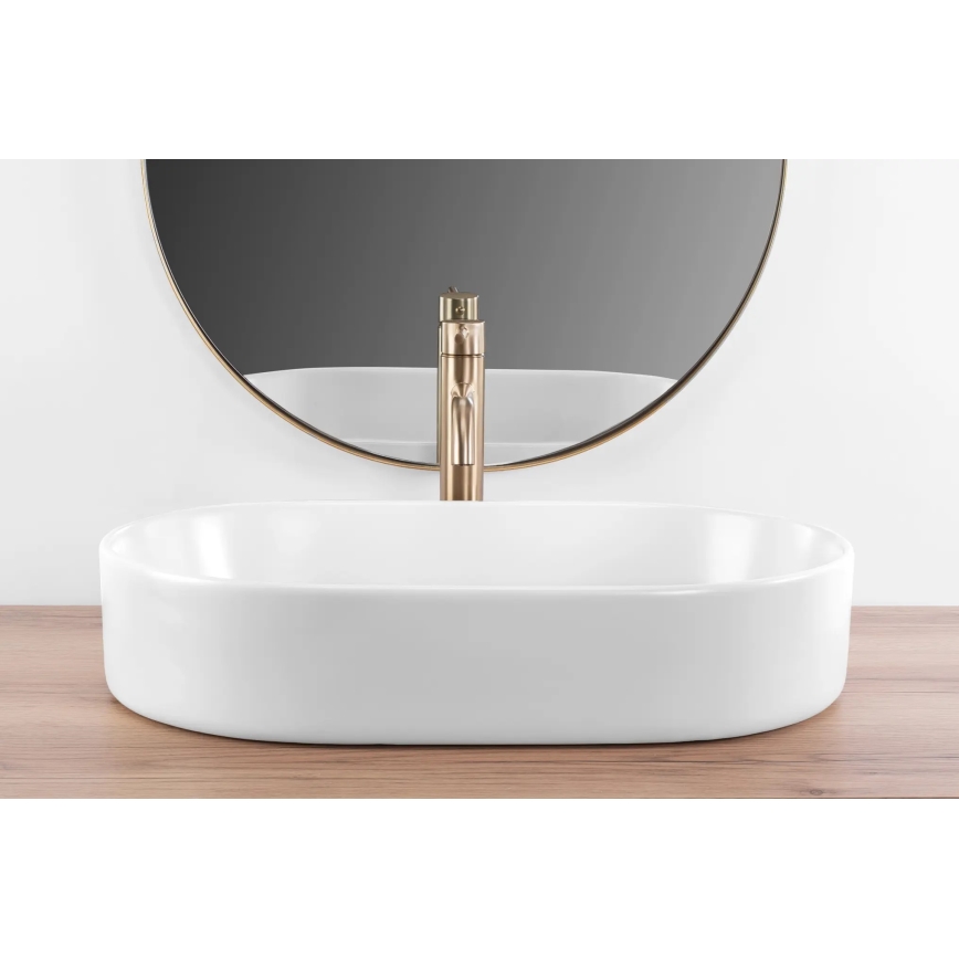 REA-U9657 - NADIA ráültethető mosdó 38,5x61 cm kerámia/matt fehér