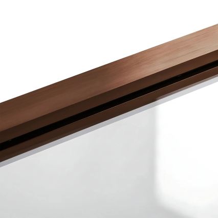 REA-W5696 - Összecsukható kádparaván AGAT 140x80 cm szálcsiszolt réz/átlátszó