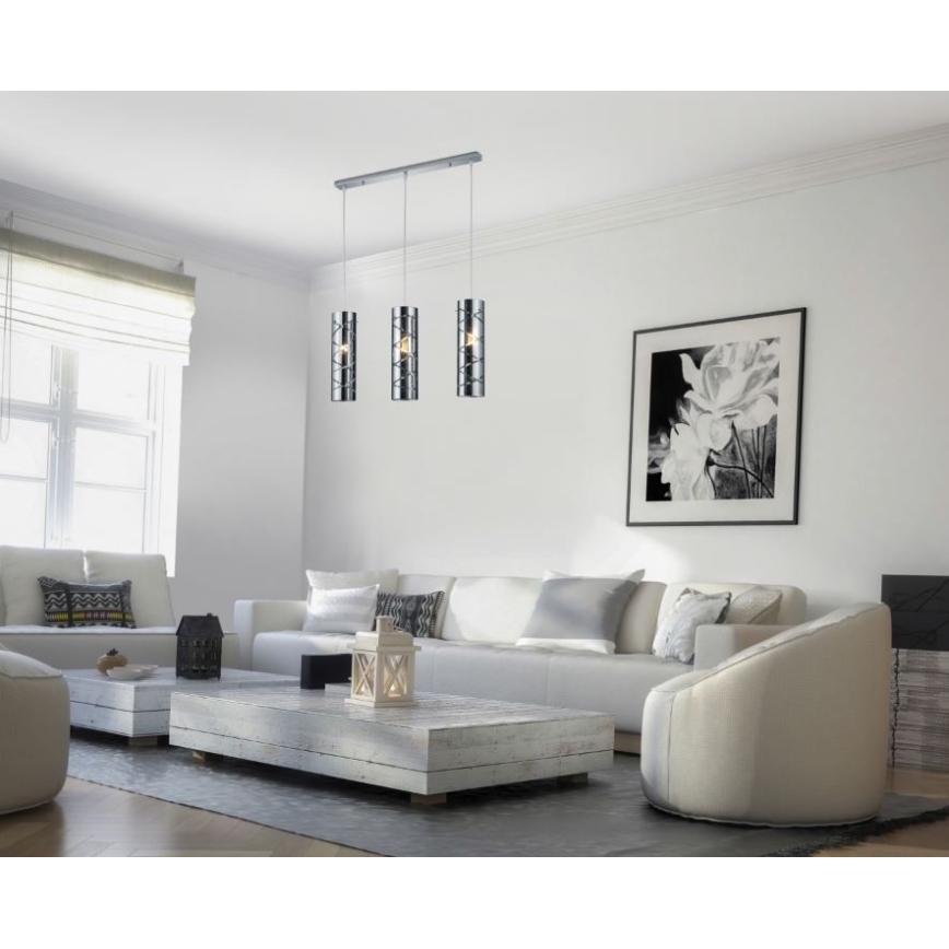 Reality - Csillár zsinóron ROMANO 3xE27/40W/230V